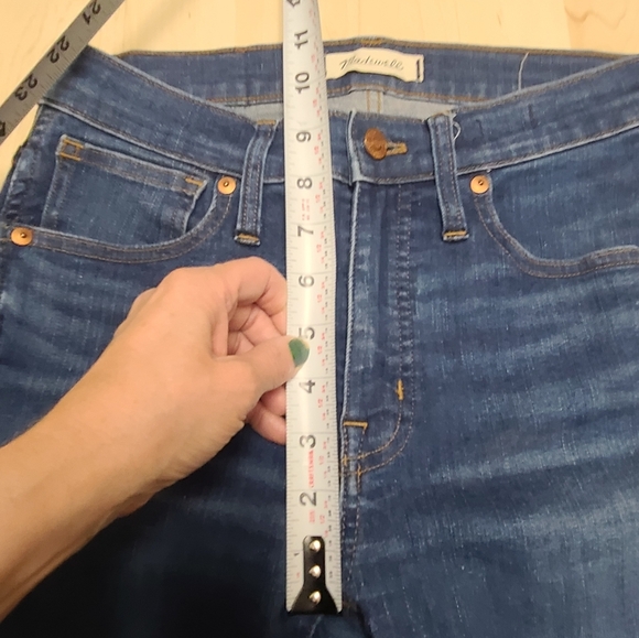 Madewell 9" high rise skinny, raw hem, Women's Blue Skinny Jeans 27 - Picture 6 of 9